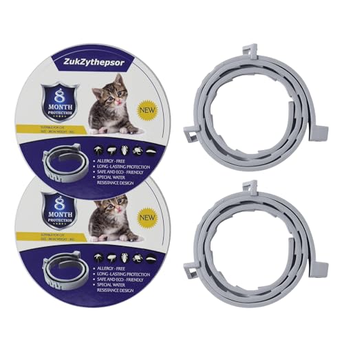 2-Pack Adjustable Cat Collar with Gentle Soothing Scents | Waterproof, Lightweight & Comfortable Design | Safe for Kittens Over 7 Weeks, Durable for Daily Use
