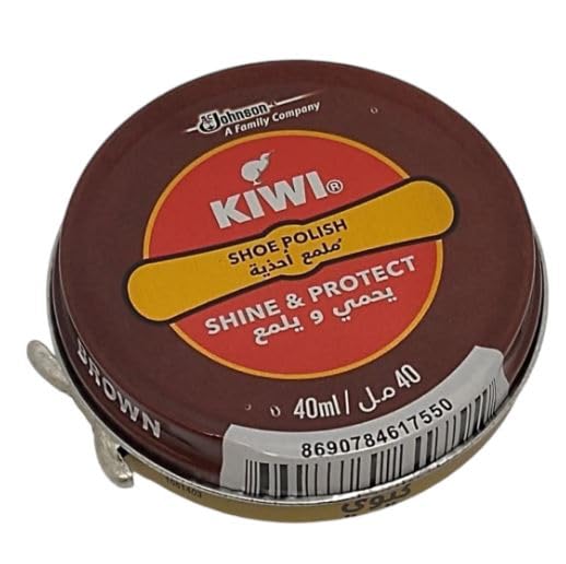 Brown Shoe Polish by Kiwi 40ml Tin