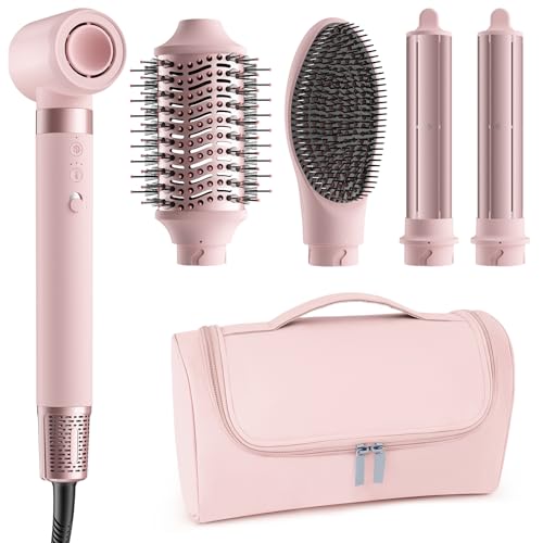 MESCOMB 5 in 1 Hot Air Styler Wrap – High-Speed Hair Dryer Brush with Auto Wrap Curlers, Fast...