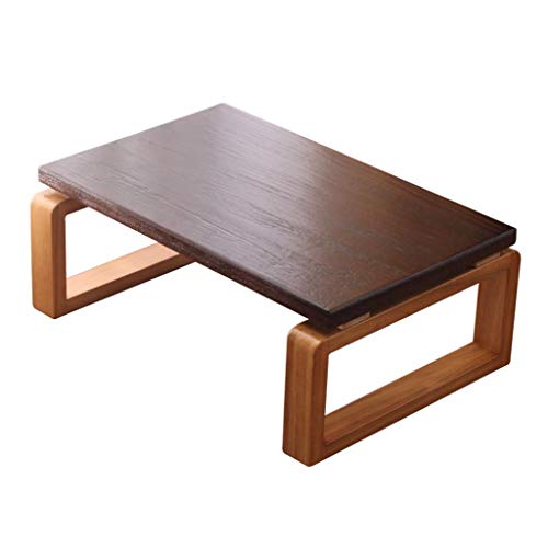 Table basse en bois massif de style japonais avec finition marron chic - 2