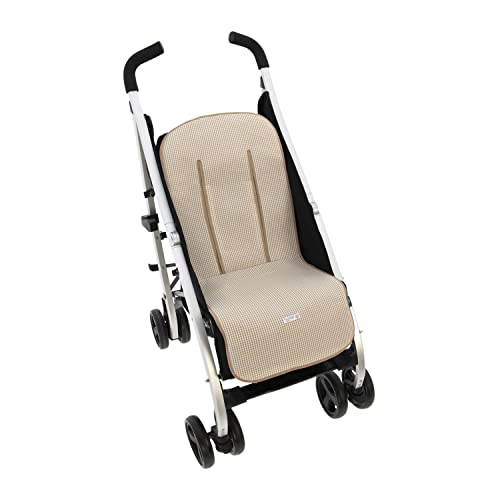 Funda de Verano Universal para Silla Paseo Ligera Rosy Fuentes-Colchoneta para Silla Ligera-Transpirable-Compatible con Maclaren, Bugaboo Bee, Cibex, etc. 0-camel