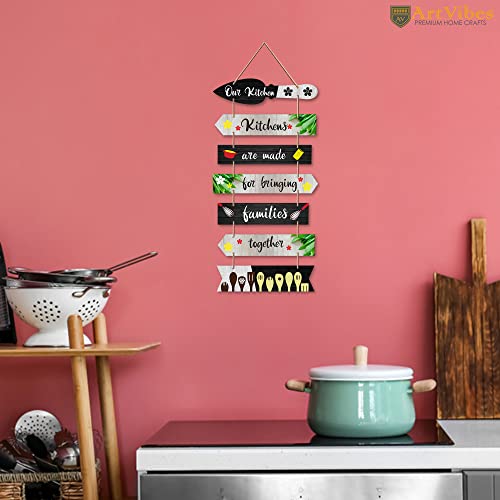 Image of Artvibes Kitchens Are Made For Printed MDF Wooden Wall Art For Cafe | Kitchen | Restaurants | Quotes Decor Item | Kitchen Quotes Wall Hanging | Wall Illustrations | Artwork | Gift Items (WH 7006N)