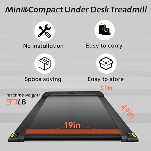Walking Pad portable con capacidad 265 lbs y motor 2 hp miniatura 6