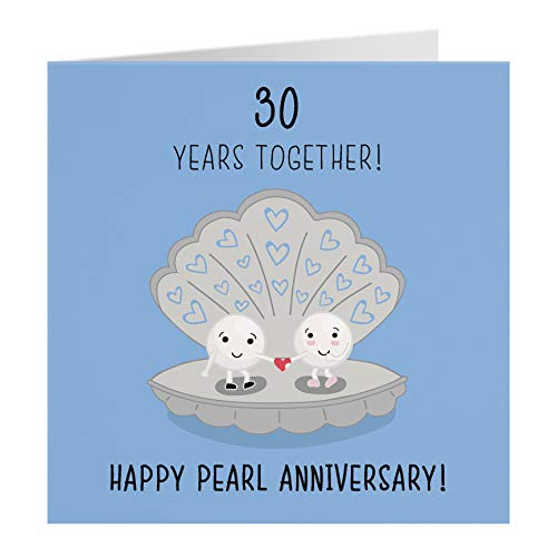 Hunts England Jubiläumskarte 30 Jahre – Für Schwester & Schwiegerbruder, Goldfolie, 14,8 X 14,8 Cm, Mit Umschlag