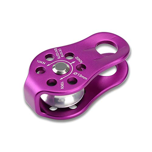 Naxen 20Kn Micro Pulley Climbing Pulley Aluminum Pulley Purple #TOP4