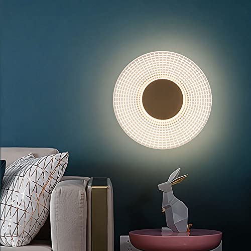 Luz de pared LED redonda dorada para decoracion interior de pasillos y dormitorios 4