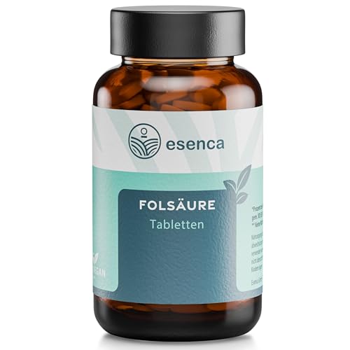 Folsäure Tabletten 400 µg – 400 Tabletten Jahresvorrat (13 Monate) – Vitamin B9 in Tablettenform – vegan – ohne Zusatzstoffe – klare Dosierung für die tägliche Einnahme