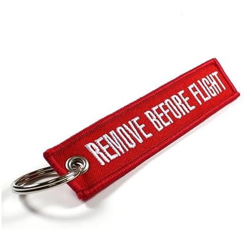 Rotary13B1 PREMIUM QUALITY - REMOVE BEFORE FLIGHT - RED Key Chain Cover