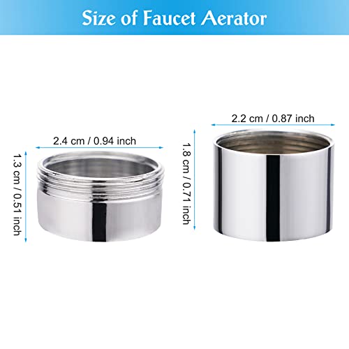 Ifealclear 8 Pack Faucet Aerator Insert Set, Faucet Flow Restrictor Aerator Replacement, Sink Aerator With 2 Pcs Solid Brass Shell, 55/64 Female Thread Water Saving Faucet Aerator For Kitchen,Bathroom #TOP2