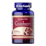 Puritan's Pride Premium Cranberry Fruit Concentrate 84 mg (4200 mg equivalent) with Vitamins C and E, Dietary Supplement for Immune System Support, 4 Month Supply, 250 Rapid Release Softgels