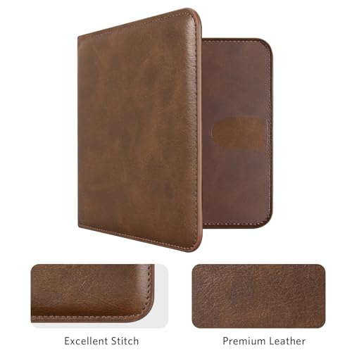 Image of CoBak Car Registration and Insurance Holder - Vehicle Glove Box Car Organizer, Auto Truck Comparment Accessories Case for Essential Document, Driver License, Cards (Cowhide Brown)