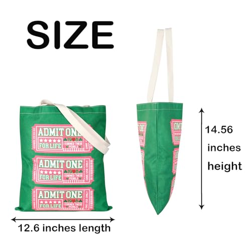 Bolsa Tote divertida rosa y verde JXGZSO para hermanas de sororidad - regalo miniatura 4