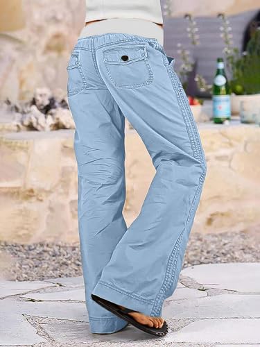 Image of Flamingals Straight Leg Drawstring Pants for Women