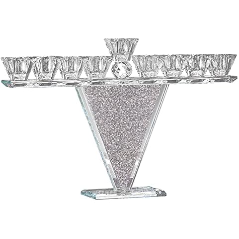 Crystal Glass Hanukkah Menorah by Ner Mitzvah Cover