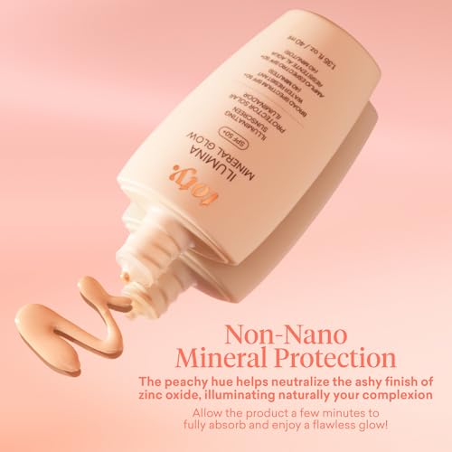 Toty by Sofia Vergara - Ilumina Mineral Glow SPF 50+ Illuminating Broad Spectrum Mineral Sunscreen - Rejuvenates & brightens with 2% Niacinamide, PLE FernBoost Technology, Vitamin E