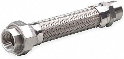 Hose Master — Flexible Metal Hose, 18"L x 1-1/2" Dia, 321 Stainless Steel