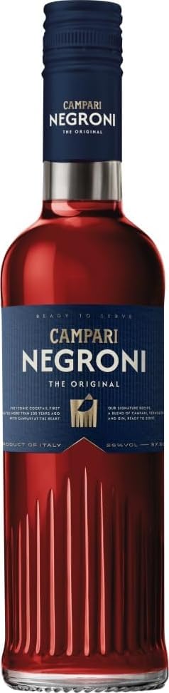 Campari Negroni 50 cl, 26% ABV - Ready to Drink Italian Cocktail