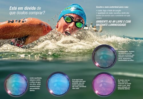 Óculos Natação Speedo Tsunami Espelhado Águas Abertas