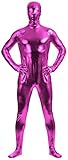 VSVO Unisex Baby Shiny Spandex Skin-tight Full Bodysuit Zentai Costume (Rose Red, Medium)