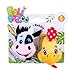 Balibazoo Farm Friends Wrist Rattle Set – Soft Plush Sensory Wristbands for Babies 0-12M | Cow & Chicken Baby Rattles | Velcro Strap Attachment | Developmental Toy for Newborns & Infants