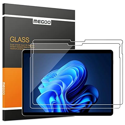 MEGOO [2 pack] Screen Protector For Microsoft Surface Pro 9/ Pro 8/Pro X 13 inch (2038/1983/ 1876 Model), Easy Installation, Anti-Scratch, Tempered Glass Screen Protector Cover