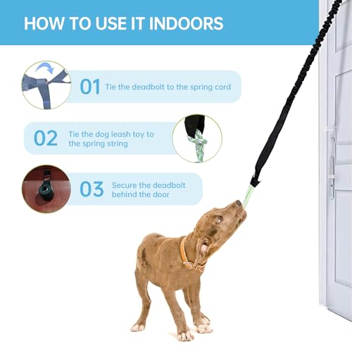 AiPITE Brinquedo de puxar elástico para cães, entretenimento ao ar livre e exercícios com corda ajus