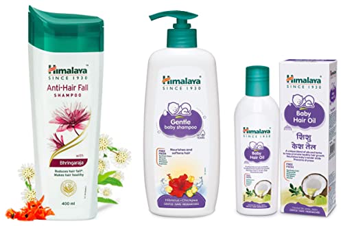 Image of Himalaya Baby Shampoo (400 ml) & Himalaya Anti-Hair Fall Shampoo | Helps Reduce Hair Fall | 400ml & Himalaya Baby Hair Oil 200 ml(1 Count)