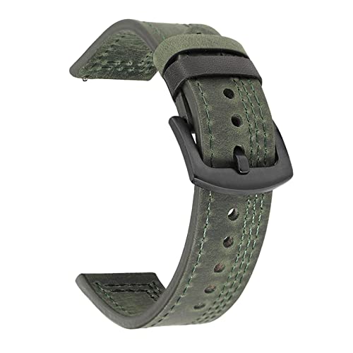 Bracelet de montre en cuir 22 mm compatible montre connectée classique