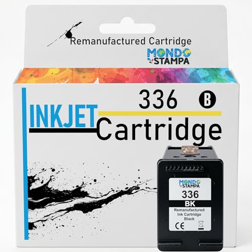 Mondo Stampa Cartucho de tinta compatible con HP 336 negro (7 ml) para impresoras DeskJet 5440 D4160, OfficeJet 6310, PhotoSmart C3180 7850, PSC 1510