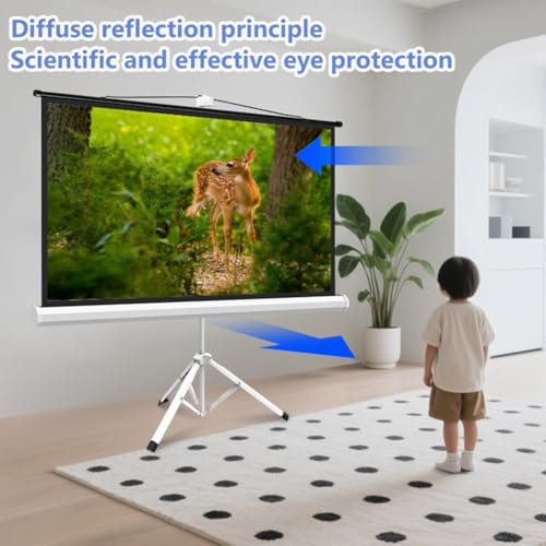 Pantalla portátil 4K HD con trípode 60in 4:3 miniatura 5