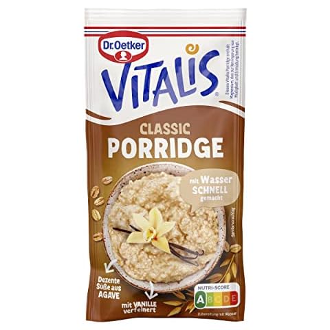 Dr. Oetker Vitalis Porridge Classic, 54 g, Mischung für Haferbrei mit Bourbon-Vanille Cover
