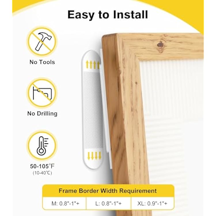 SummerBrite Picture Hanging Strips 56 Strips Medium with WF Picture Hanging Strips Heavy Duty 40 Strips Medium