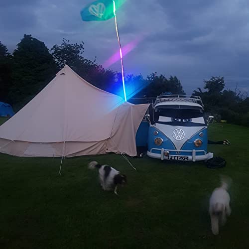 online-leds 12V - 5M Flag Pole Digital Magic Dream Chasing Led Strip Light Button Controlled 75 Patterns User Selectable Caravan Flagpole Lights - Image 3
