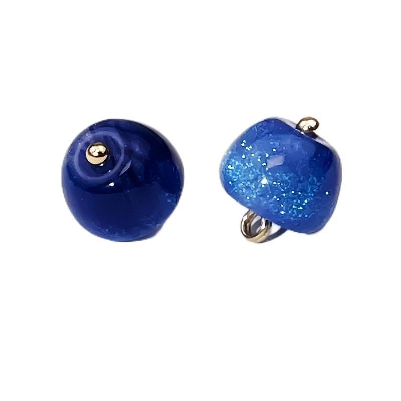 bottoni, Confezione Da 50 Bottoni Rotondi Con Perle Colorate 11 Mm for La Lavorazione Di Tessuti Gambo In Resina(7# Dark Blue)