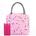 Bolsa Almuerzo Pequeña, Hillylolly Bolsa Almuerzo Termica Pequeña, Bolsa Almuerzo Trabajo Mujer, Bolsa Refrigeradora Trabajo, Portátil y lleno de Diversión Infantil (Rosa)
