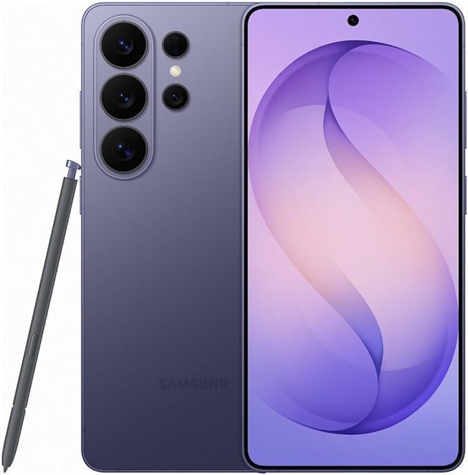 Samsung Galaxy S26 Ultra, teléfono inteligente Android desbloqueado, 256 GB, pantalla de privacidad, Galaxy AI, cámara AI, carga súper rápida 3.0, batería duradera, 2026, violeta cobalto (renovado)