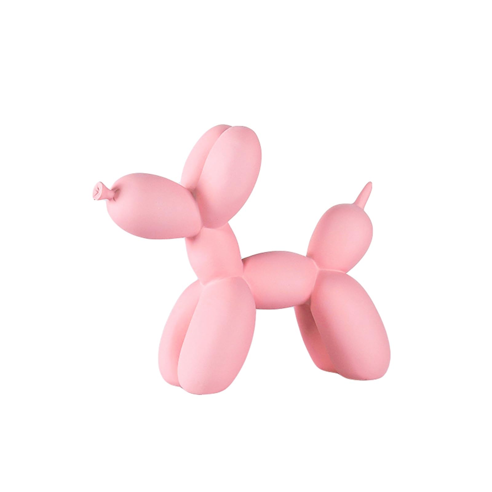 ESSECMBS Creative Balloon Dog Sculpture Modern Home Decoration Trendy Animal Art Collection Resin Figurine Bedroom Living Room (Pink, 21 * 9 * 18cm (L*W*H))