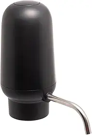 WOLFF - Aerador Elétrico para Vinho Automático de Plástico e Aço Inox Preto 6cm x 12cm x 11,5cm