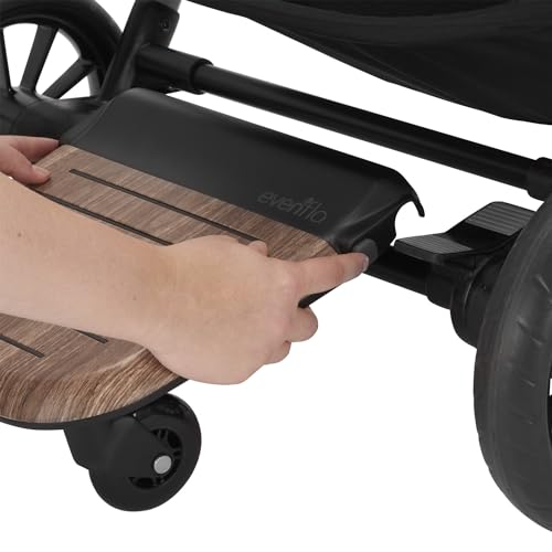 Evenflo Stroller Rider Board, Convenient Riding Options, Non-Skid Surface, Smooth-Ride Wheels, Easy to Use, Holds up to 50 Pounds, No Additional Parts Needed, One Size - Wood Grain by Evenflo - Image 8