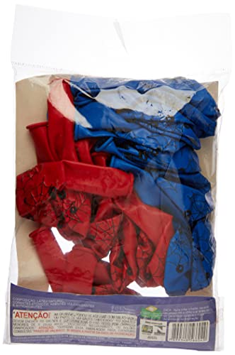 Balao Decorado N.09 Teia De Aranha - Pacote Com 25 Festcolor Multicor