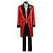 Greatest PT Barnum Cosplay Costume Performance Uniform Showman Party Suit (Large, Red Black)