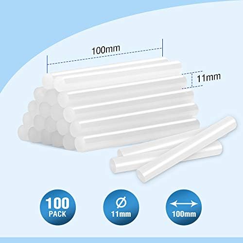 WORKPRO Glue Sticks for Glue Gun 11mm x 100mm, 100 Pack Hot Glue Sticks for DIY Hobbycraft General Repairs, Home Decoration, and Gluing Projects