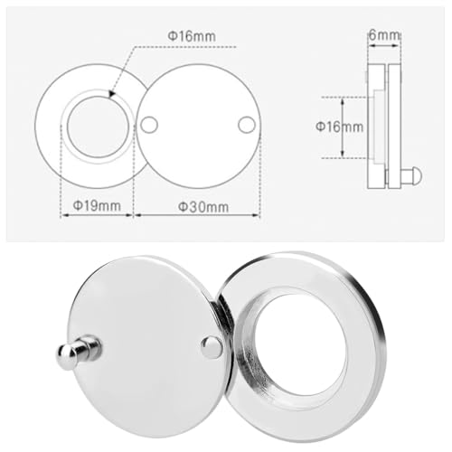 Türspion Abdeckung, 2Pcs Türspion Abdeckung nach Türlochabdeckung mit Selbstklebendem Installationswerkzeug Door Peephole Coverfür Zuhause Hotel Schlafsaal Büro Gucklochschutz Silber