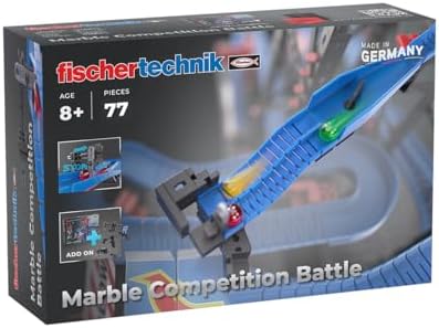 fischertechnik Marble Competition Battle 571898 – Murmelbahn-, Kugelbahn-Erweiterung, 3 Bahnelemente, ab 8 Jahre
