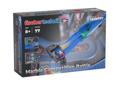 fischertechnik Marble Competition Battle 571898 – accesorio de pista de canicas, con 3 elementos de pista, a partir de 8 años