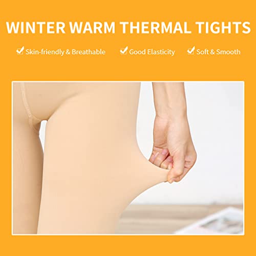 Image of Women's Opaque Winter Thermal Tights Pantyhose Fleece Lined Leggings High Waisted