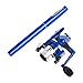Aymzbd Mini Fishing Rod and Reel Combo Telescopic Fishing Rod Pocket Mini Pen Fishing Pole Fishing Reel for Outdoor Lake Travel, Blue