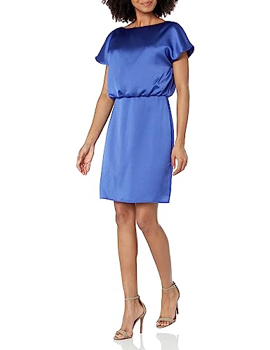 Trina Turk Women's Satin Cocktail Dress, Majorelle Blue