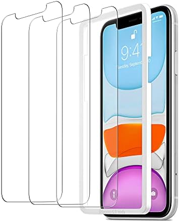 ULUQ Glass Screen Protector for iPhone 11/iPhone XR, HD Tempered Glass Film, 9H Hardness Anti Scratch, 6.1inch, 3 Pack