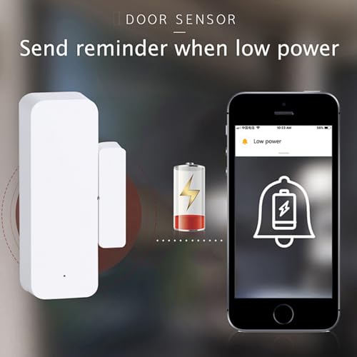 Image of SENCKIT WiFi Door Sensor Window Detector: Smart Window Contact Sensor, Wireless Magnetic Door Open Detector with Free Notification Alerts, Compatible with Alexa Google Assistant (1-Pack)